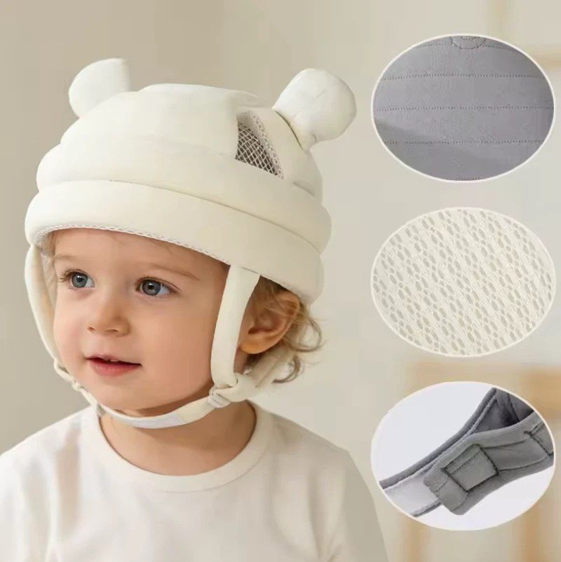Toddler in the cream HeadGuard